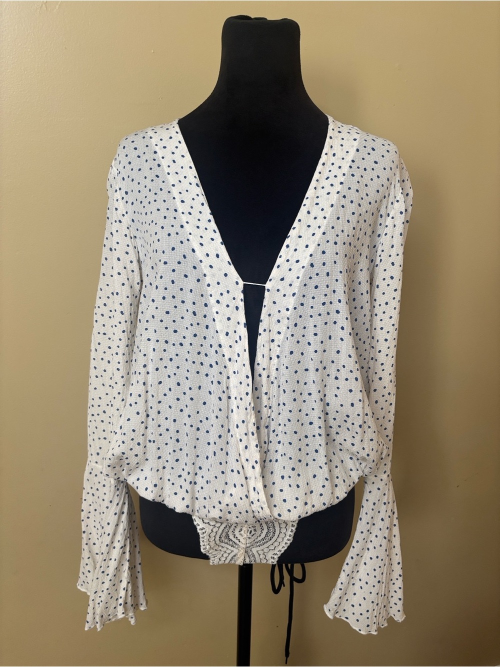Free People Makin Waves Polka Dot Bodysuit